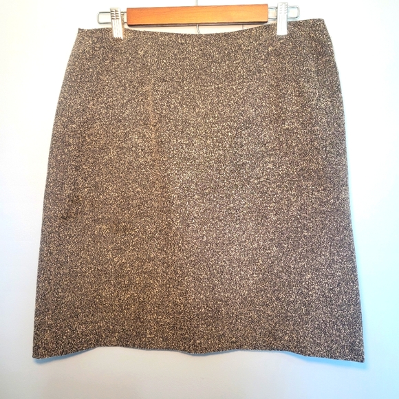 Vintage Sag Harbor Pencil Skirt Back Zip Bottom Slit Black &White Womens Size 16 - Picture 1 of 9